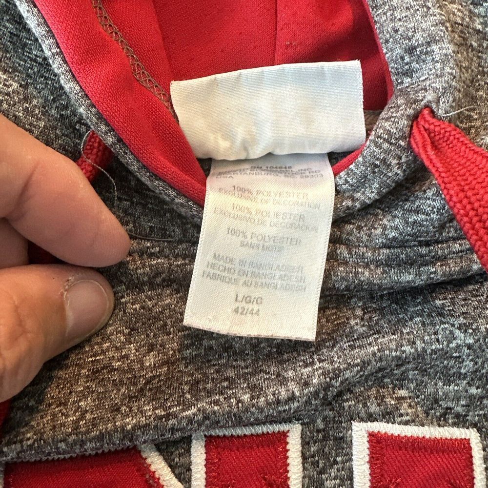Indiana Hoosiers SEWN Gray SPELL OUT w LOGO KA Knights Apparel Section 101 Large - Picture 6 of 7